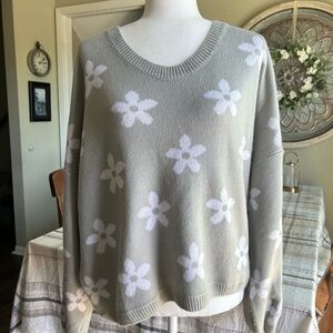 Super cute Altar’d State oversized Daisy Sweater